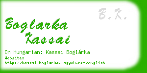 boglarka kassai business card