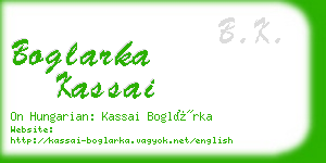 boglarka kassai business card